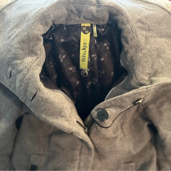 Soia & Kyo Grey Woman’s Wool Coat - Picture 7 of 16